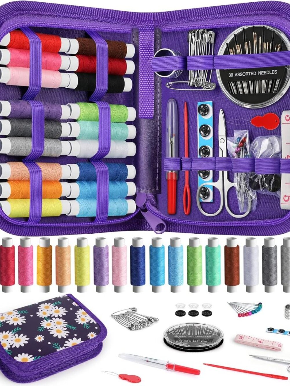 Sewing Kit Gifts for Kids Mom Grandma Adults Beginner Traveler, Portable Sewing